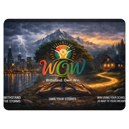 WOW | Withstand Own Win | Sublimated Sherpa Blanket