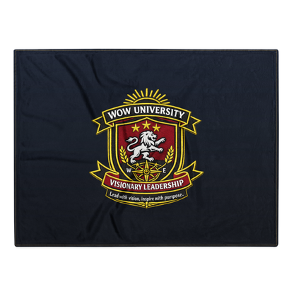 WOW University | WOWU VisionaryLeadership badge | Throw Blanket