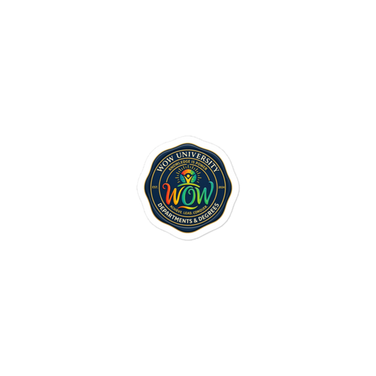 WOWU DepartmentsDegrees medallion Kiss-Cut Stickers