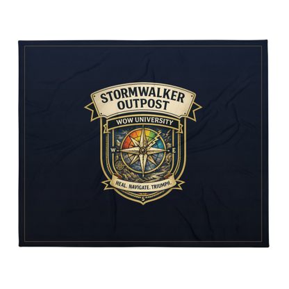 WOW University | Stormwalker Outpost WOWU compass badge | Throw Blanket
