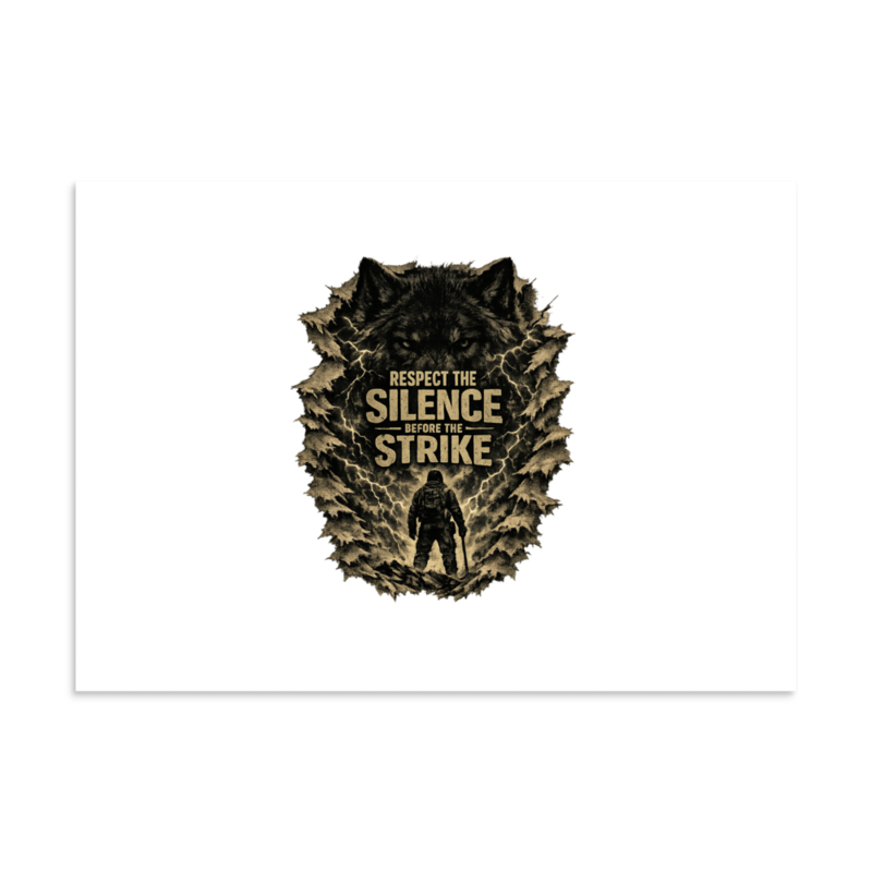 Stormwalker RespectSilenceBeforeStrike wolf Matte Poster