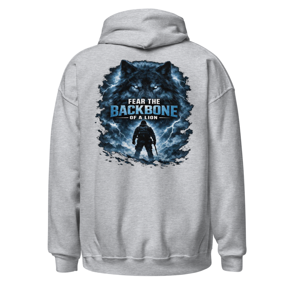 Stormwalker Outpost — Compass Badge Hoodie — Back (Sport Grey)