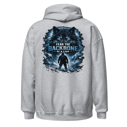 Stormwalker Outpost — Compass Badge Hoodie — Back (Sport Grey)