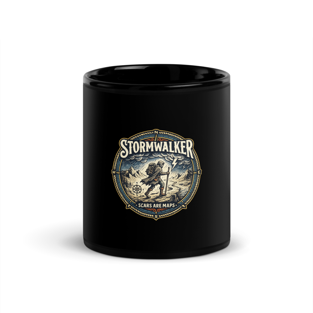 Stormwalker Scars medallion Black Glossy Mug — Front