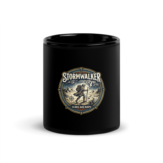 Stormwalker Scars medallion Black Glossy Mug — Front