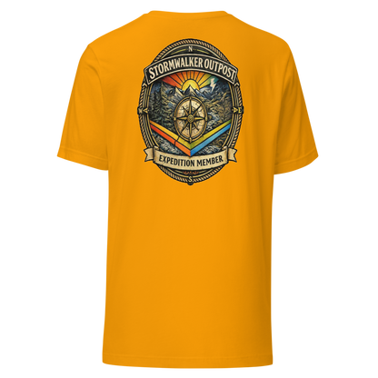 Stormwalker Outpost — Scars Are Maps Tee — Back (Gold)