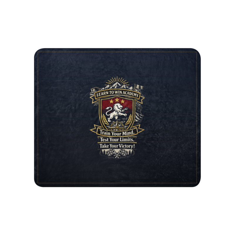 Learn To Win Academy | LTW Shield logo | Sublimated Sherpa Blanket