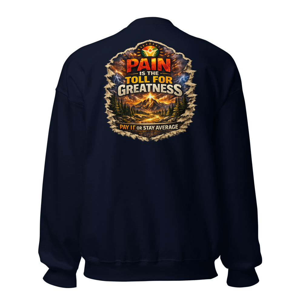 WOW University — Departments & Degrees Crewneck — Back (Navy)