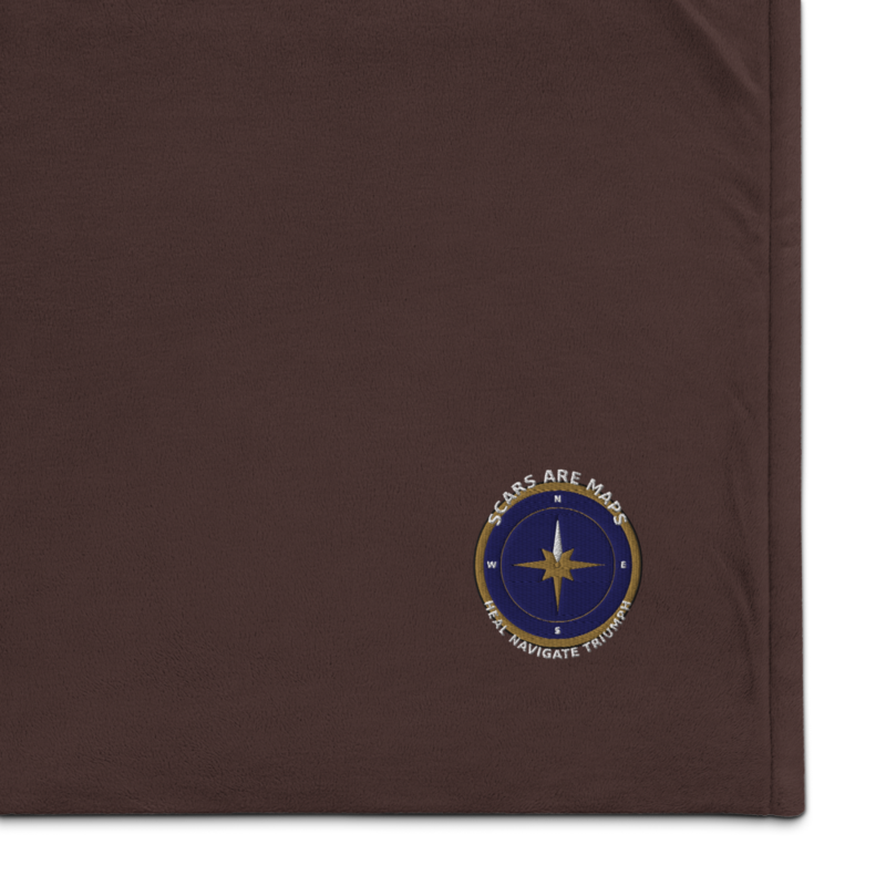 Scars Are Maps — Embroidered Sherpa Blanket