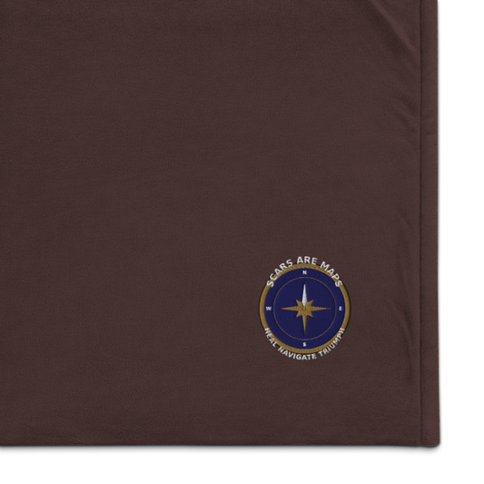 Scars Are Maps — Embroidered Sherpa Blanket