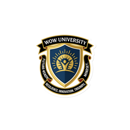 WOW University | WOWU FutureReadyMindset badge | Die-Cut Magnet