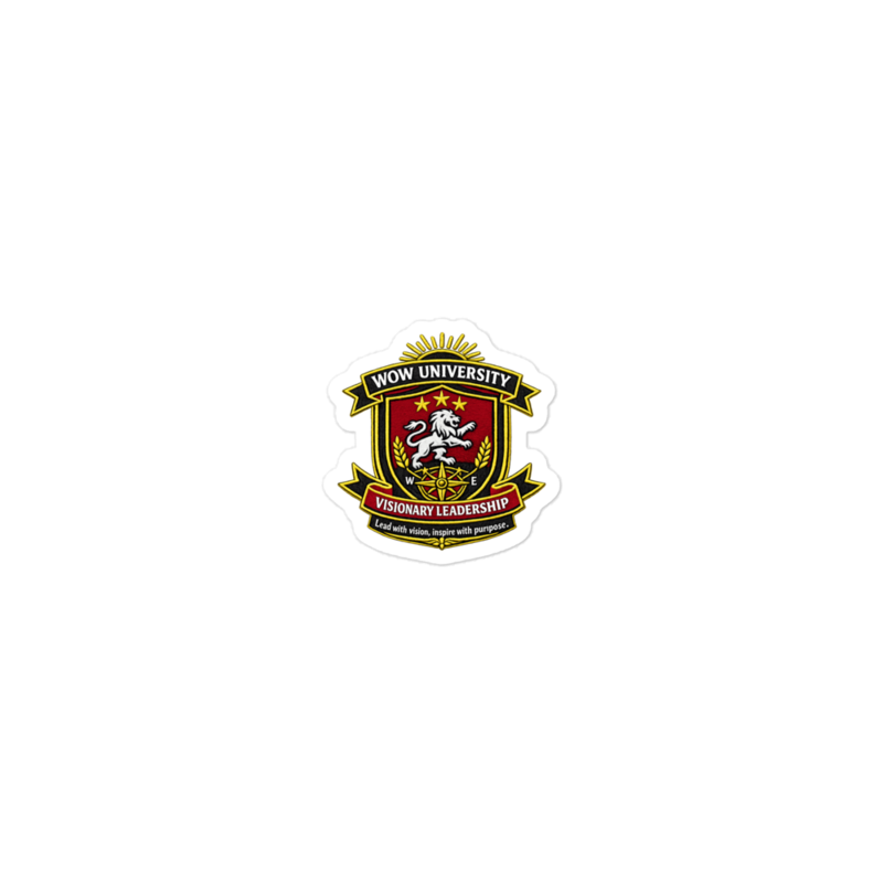 WOWU VisionaryLeadership badge Kiss-Cut Stickers