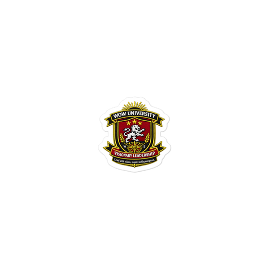 WOWU VisionaryLeadership badge Kiss-Cut Stickers