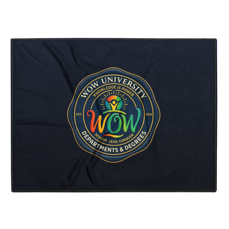 WOW University | WOWU DepartmentsDegrees medallion | Throw Blanket