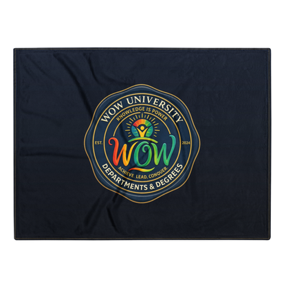 WOW University | WOWU DepartmentsDegrees medallion | Throw Blanket