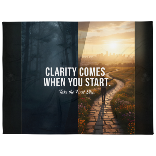 WOW | Clarity Comes When You Start | Throw Blanket