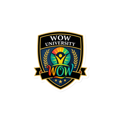 WOW University | WOWU Core badge | Die-Cut Magnet