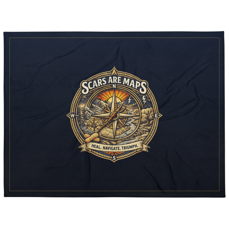 Stormwalker Outpost | Stormwalker ScarsAreMaps medallion | Throw Blanket