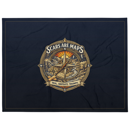 Stormwalker Outpost | Stormwalker ScarsAreMaps medallion | Throw Blanket