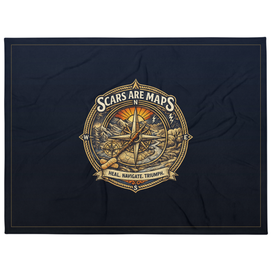 Stormwalker Outpost | Stormwalker ScarsAreMaps medallion | Throw Blanket