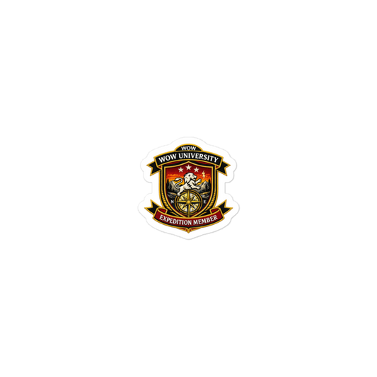 WOWU ExpeditionMember badge Kiss-Cut Stickers