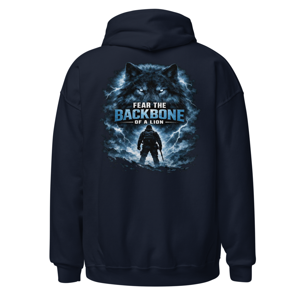 Stormwalker Outpost — Compass Badge Hoodie — Back (Navy)