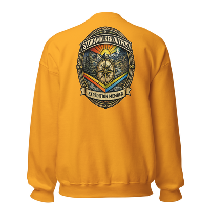 Stormwalker Outpost — Scars Are Maps Crewneck — Back (Gold)