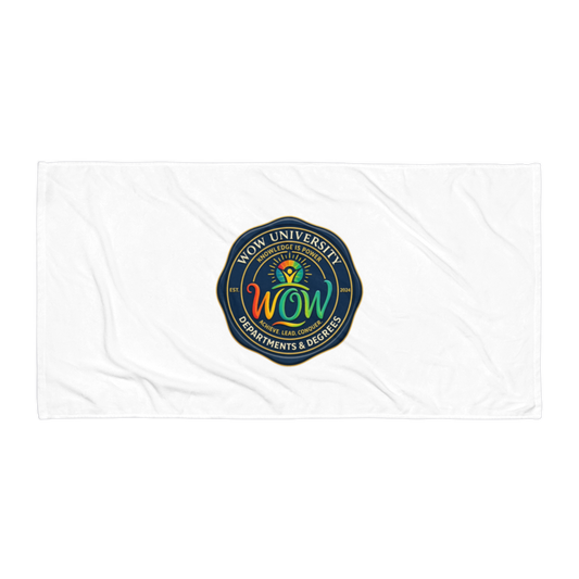 WOW University | WOWU DepartmentsDegrees medallion | Beach Towel