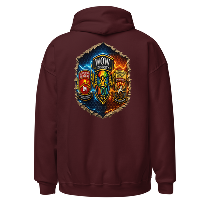 WOW University — Future-Ready Mindset Hoodie — Back (Maroon)