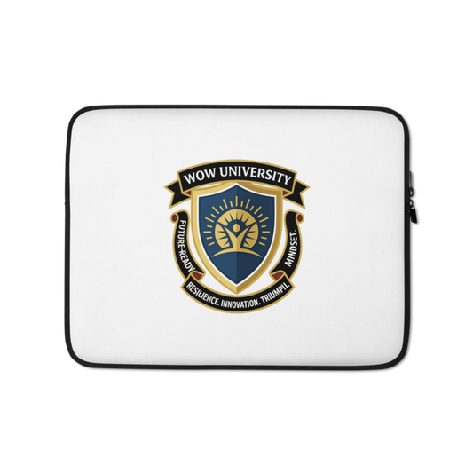 WOW University | WOWU FutureReadyMindset badge | Laptop Sleeve
