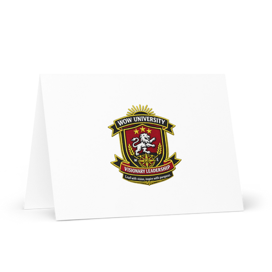 WOW University | WOWU VisionaryLeadership badge | Greeting Card
