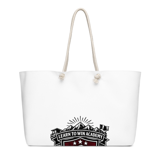 LTW TrainYourMind badge Weekender Bag