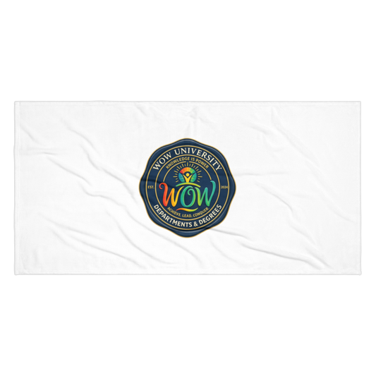 WOW University | WOWU DepartmentsDegrees medallion | Beach Towel