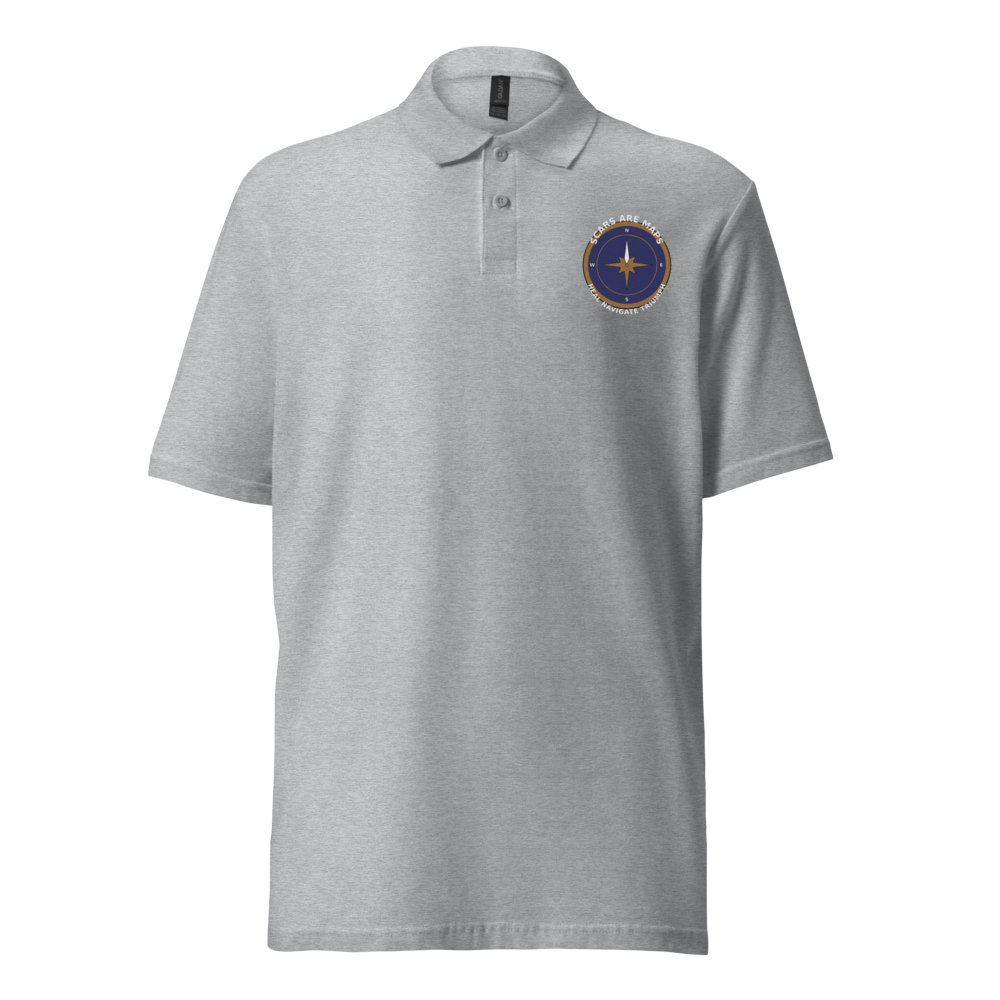 Scars Are Maps — Embroidered Polo