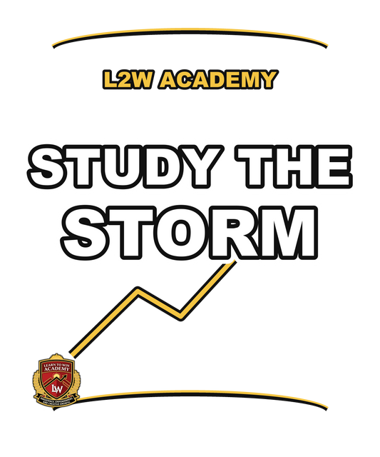 Study The Storm — Learn To Win Academy Tee