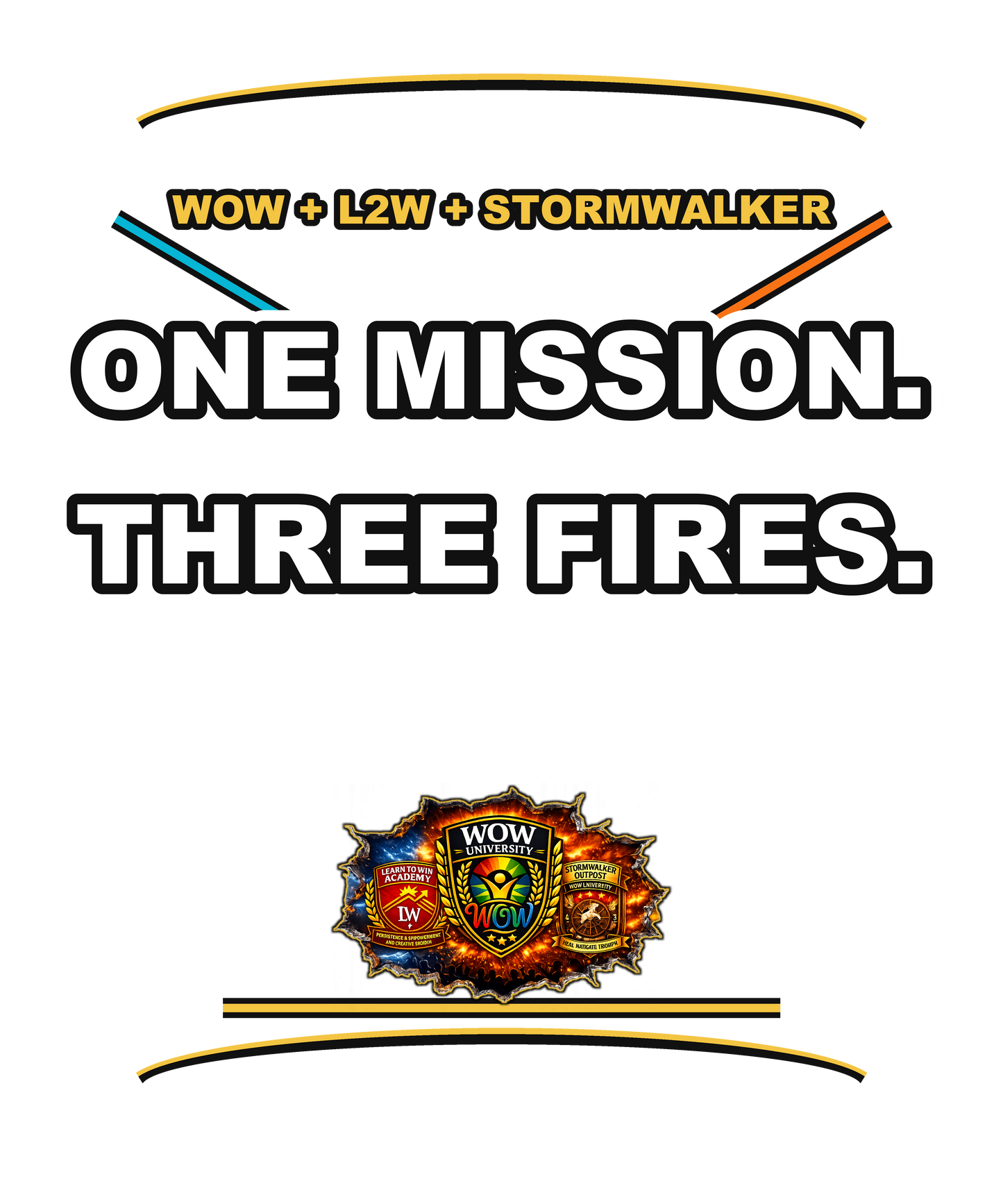 One Mission Three Fires — WOW Tri-Shield Hoodie