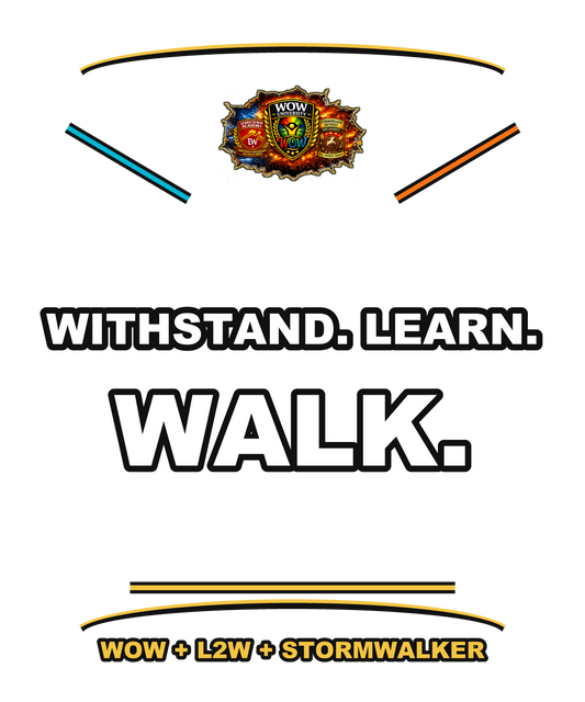 Withstand Learn Walk — WOW Tri-Shield Tee