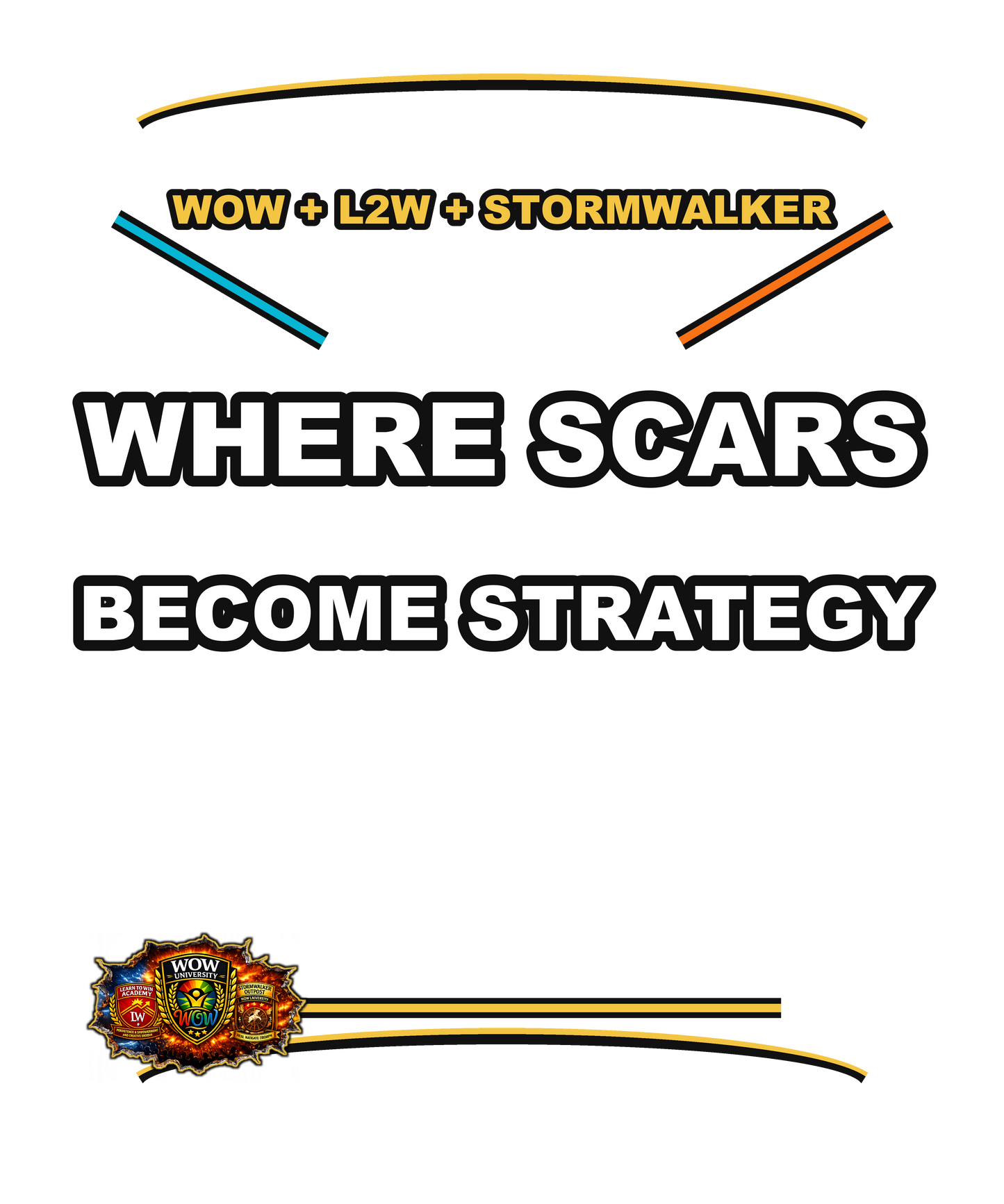 Where Scars Become Strategy — WOW Tri-Shield Tee