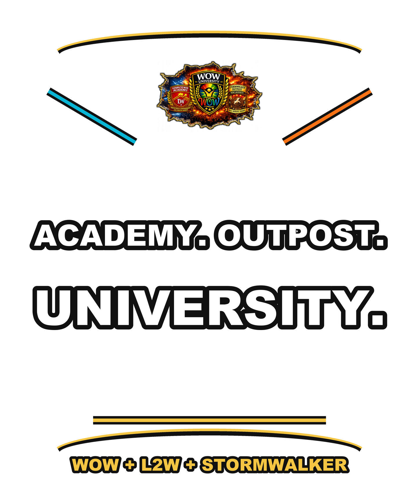 Academy Outpost University — WOW Tri-Shield Tee