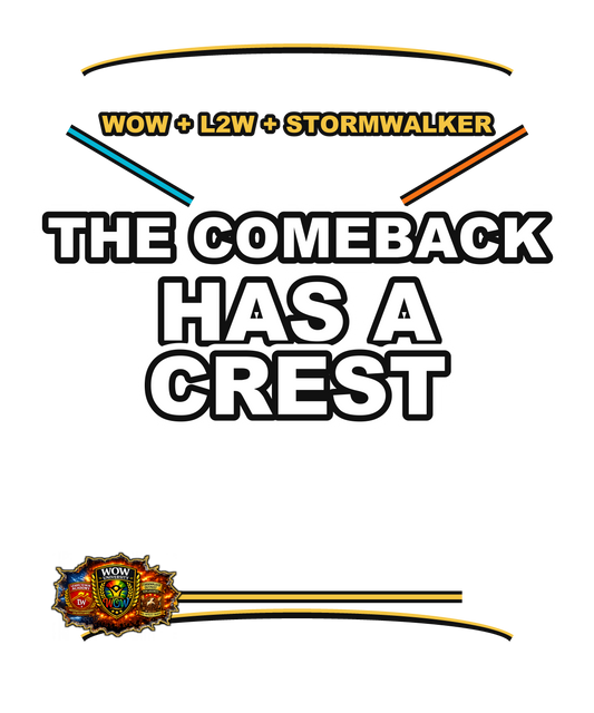The Comeback Has A Crest — WOW Tri-Shield Tee