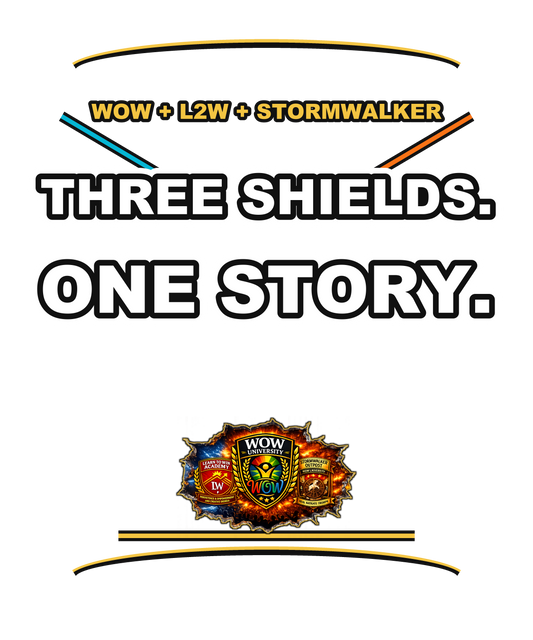 Three Shields One Story — WOW Tri-Shield Tee