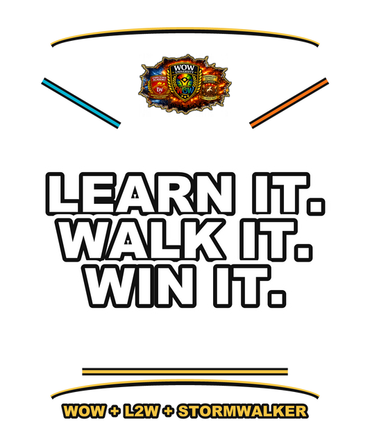 Learn It Walk It Win It — WOW Tri-Shield Tee