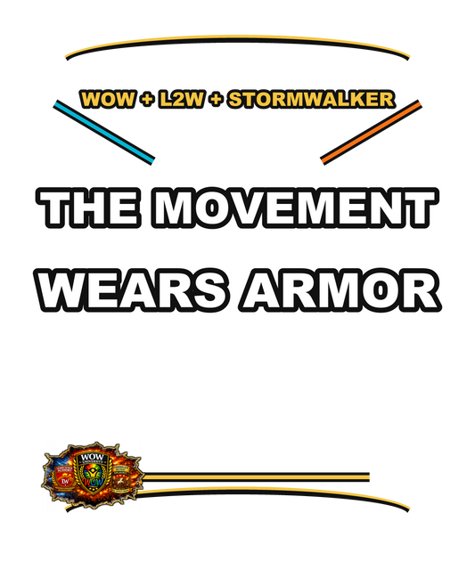 The Movement Wears Armor — WOW Tri-Shield Tee
