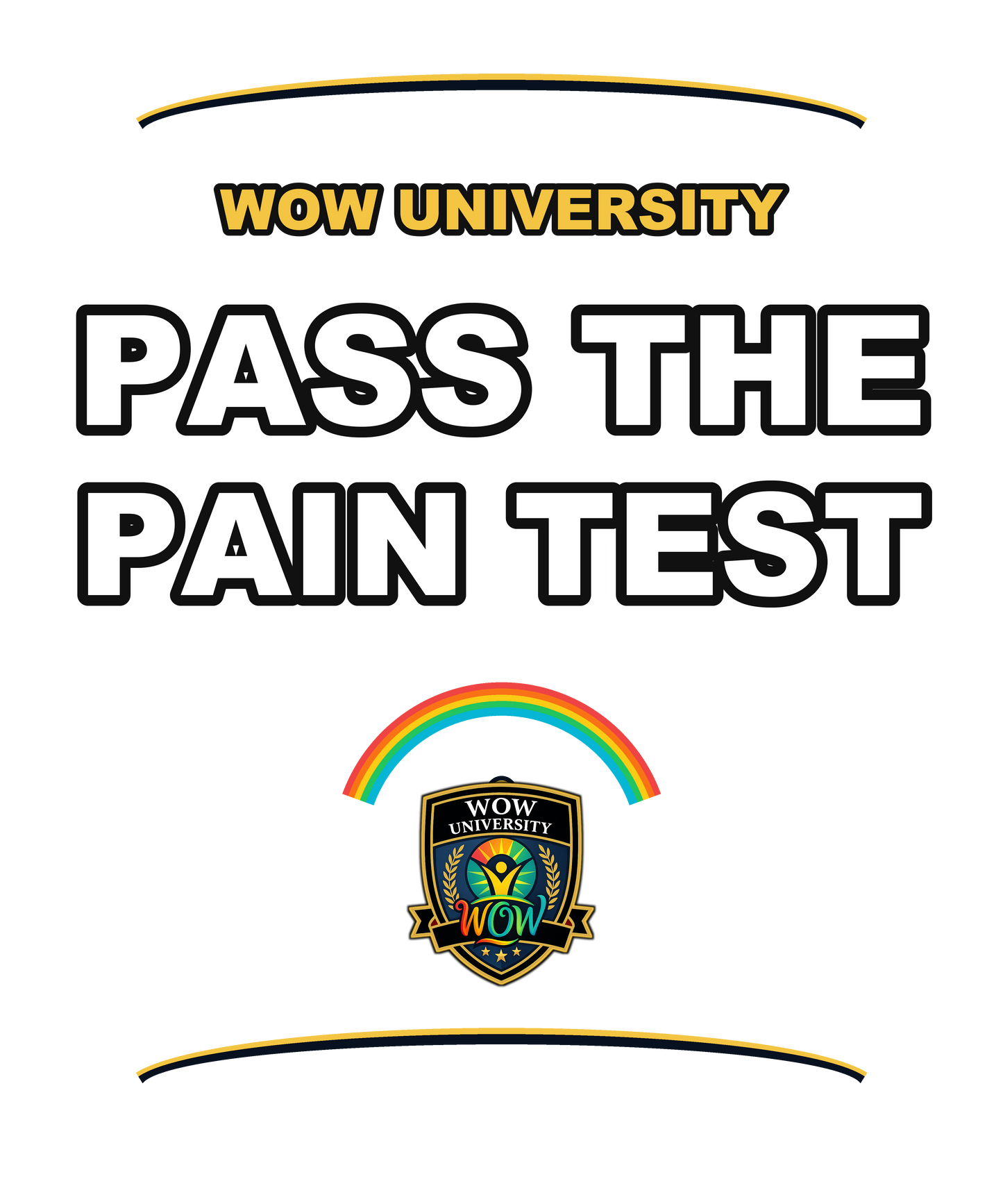 Pass The Pain Test — WOW University Hoodie