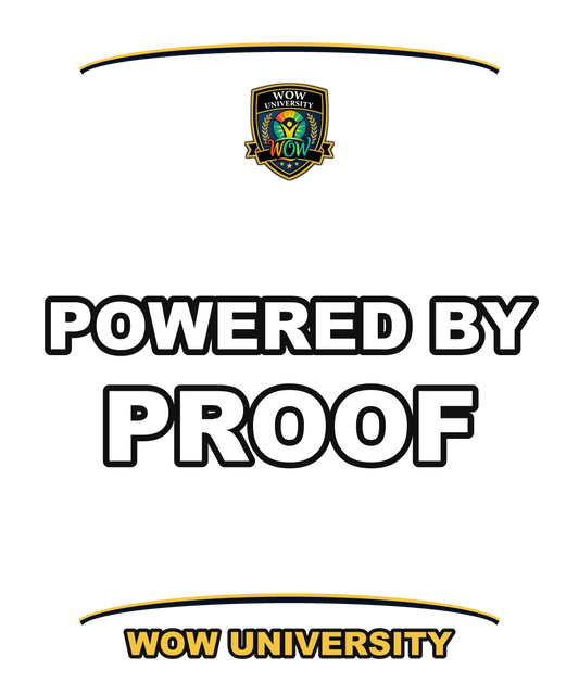 Powered By Proof — WOW University Tee